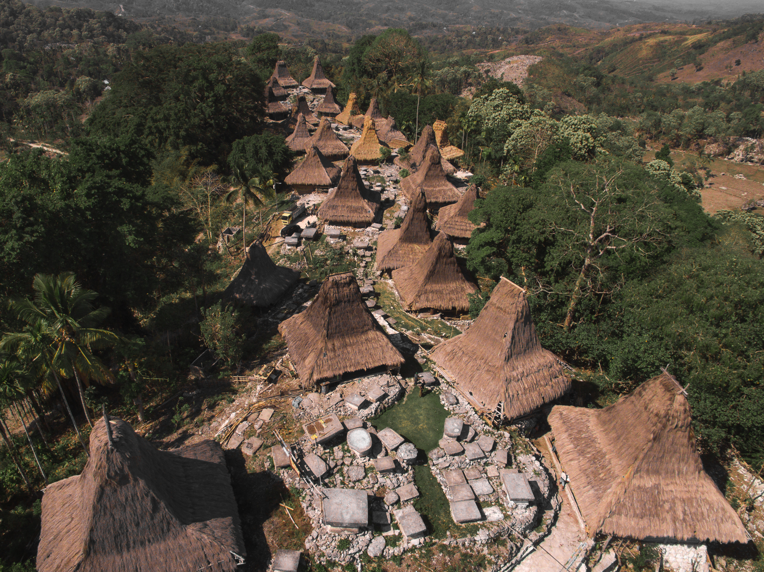 Cap Karoso-sumbanese-houses-air-view