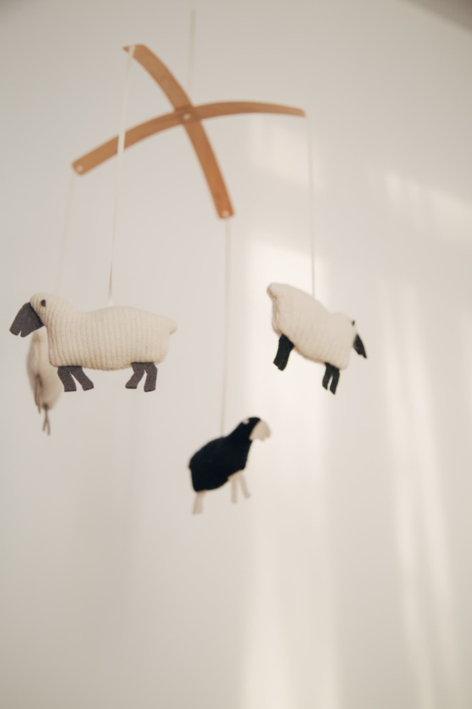 baby mobile with sheeps